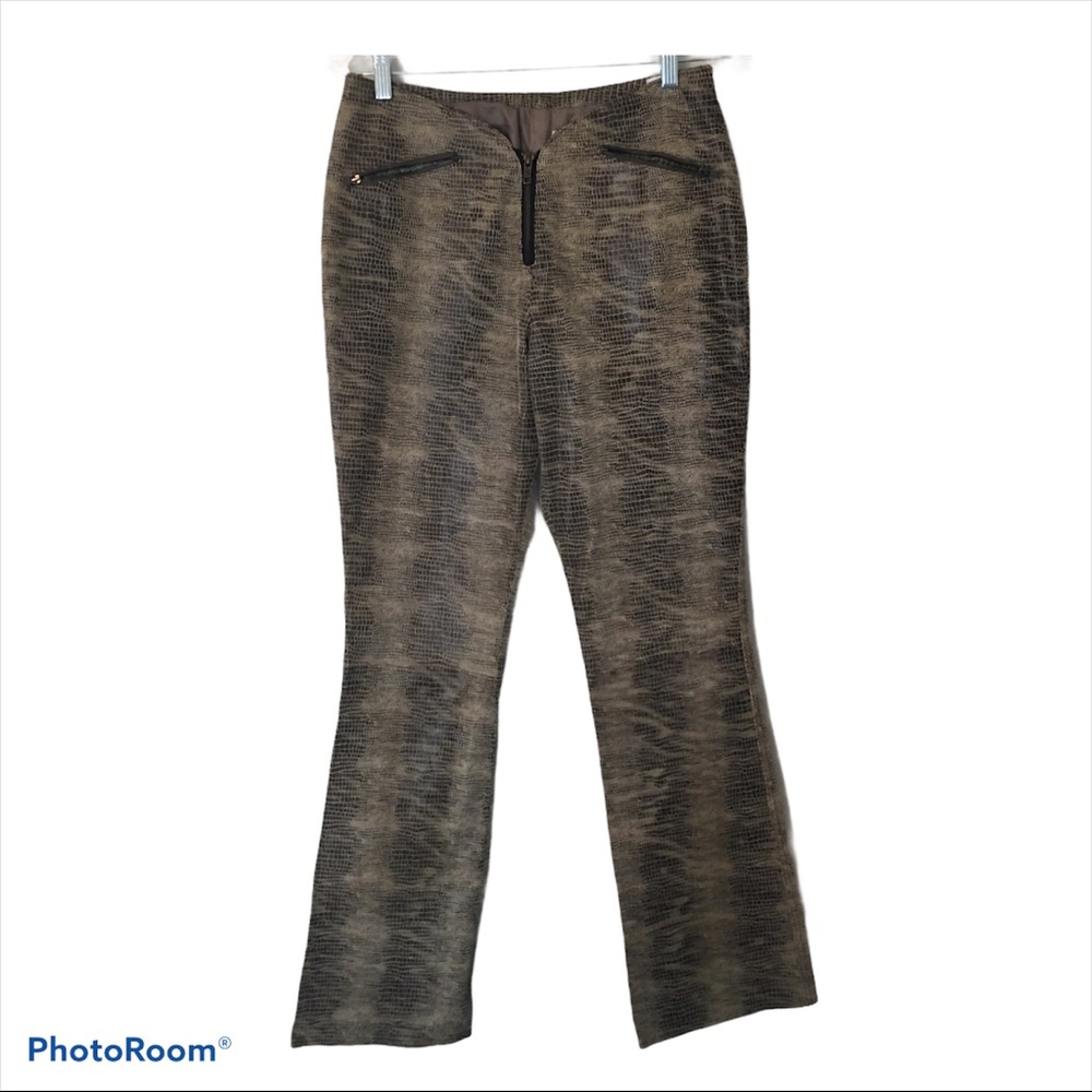 B Lucid Snakeskin Leather Pants